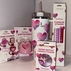 Stanley Frost Heart Gradient 40 oz SET w/ boot, toppers, charm, and straws